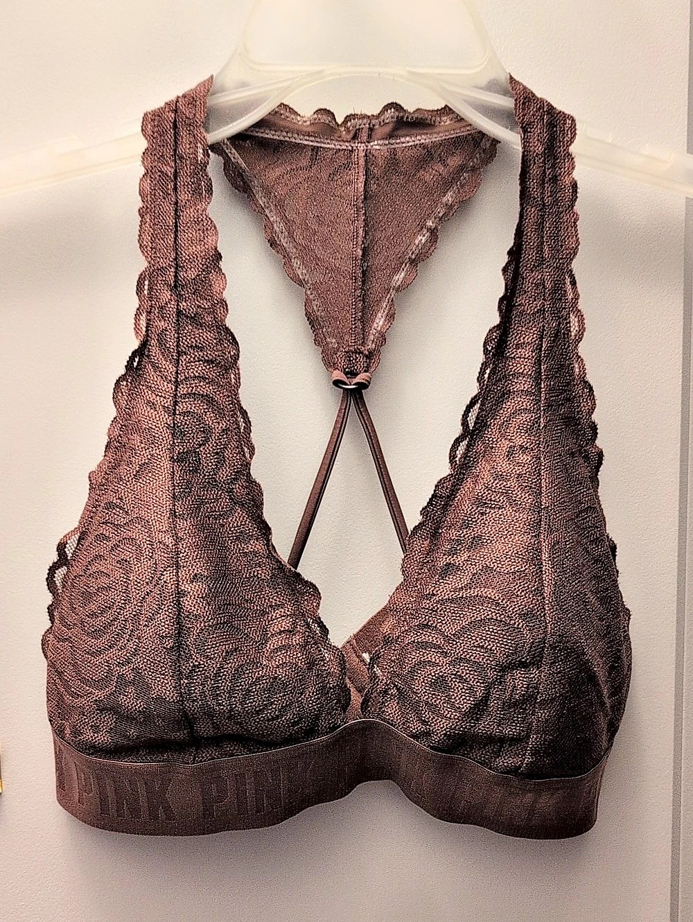 Victoria's Secret Floral Lace Bra in Brown Like New